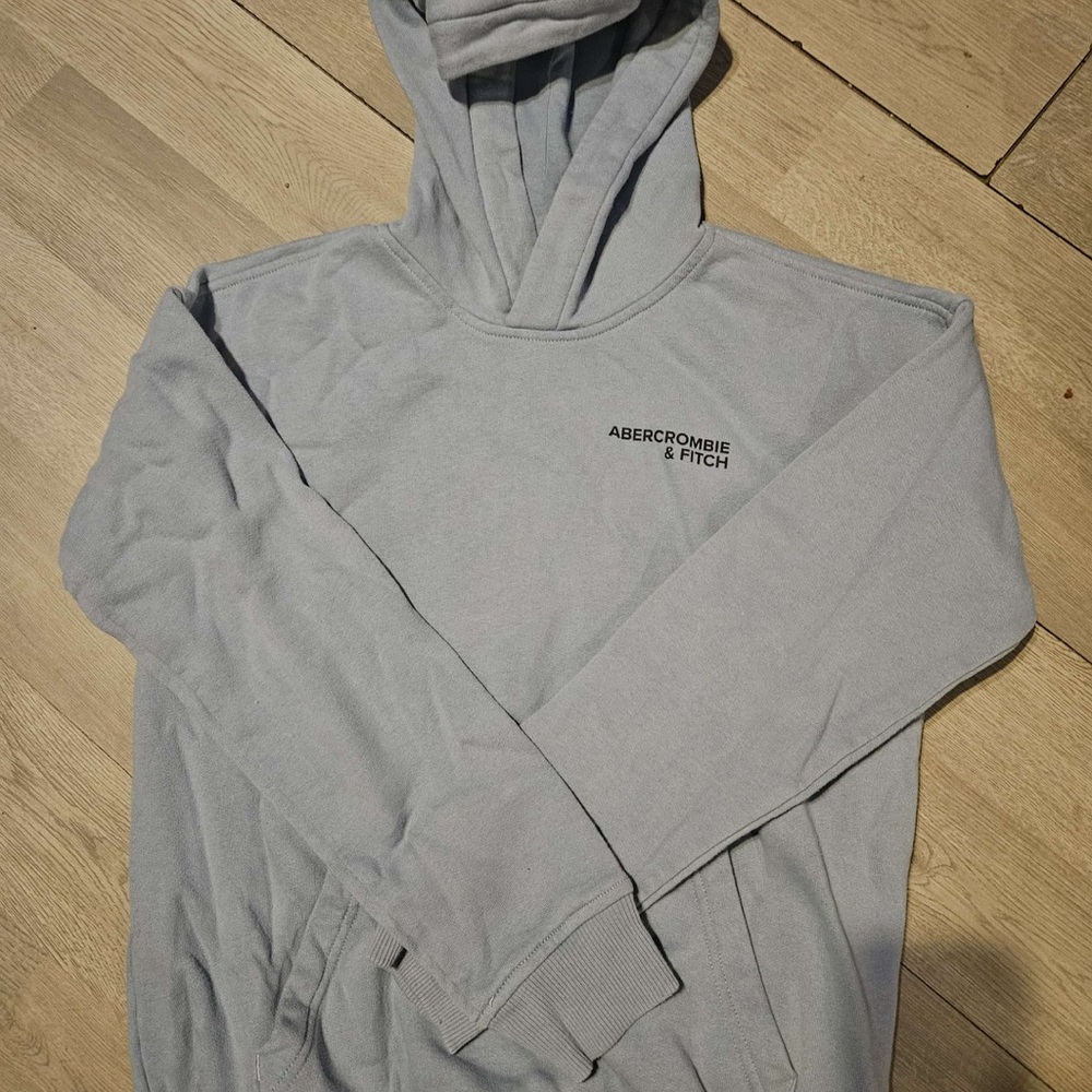 Abercrombie & Fitch Men's Light Gray Hoodie